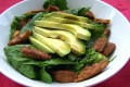 Smoky tempeh avocado salad, vegan