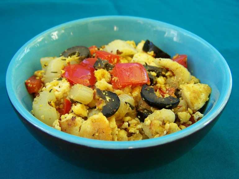 Tofu scramble, low carb vegan