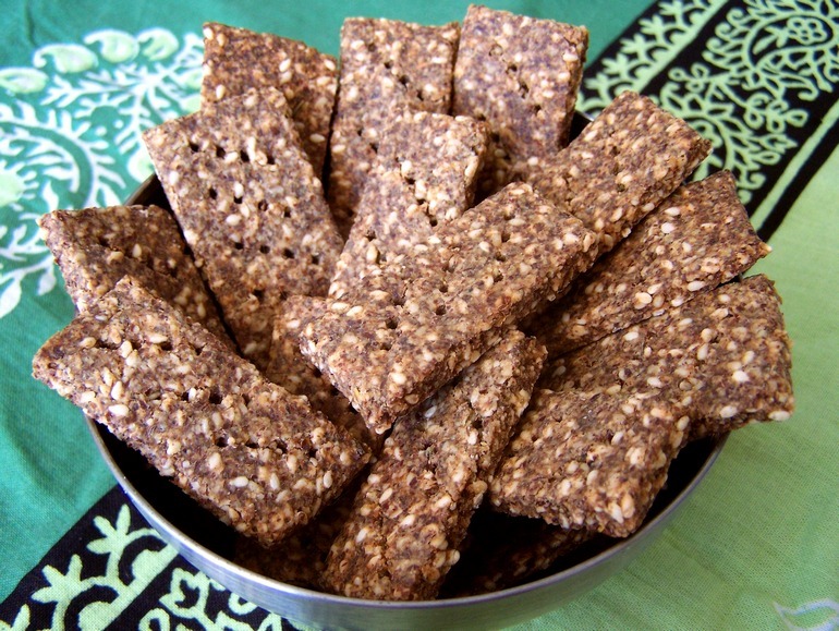 Flax crackers, low carb vegan