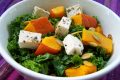 Kale-pumpkin salad, low carb vegan