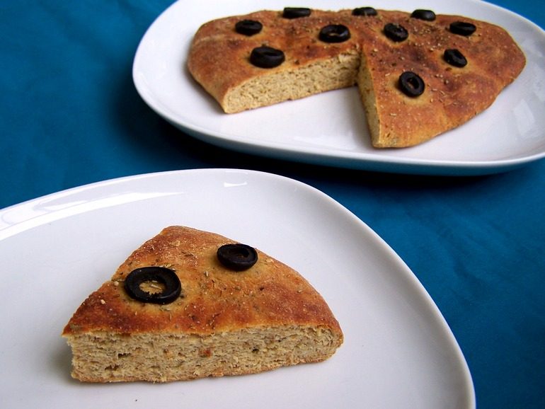 Low carb vegan focaccia