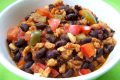 Black soybean chili, low carb vegan